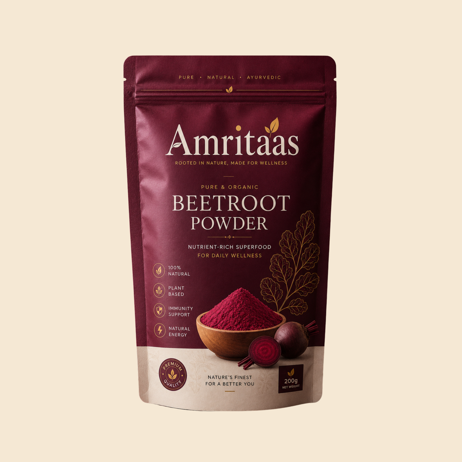 Amritaas Beetroot Powder – 200g | Pure & Natural